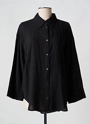 Chemisier coupe fluide manches longues noir SOAKED femme