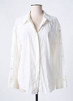 Chemisier coupe fluide manches longues blanc SOAKED femme