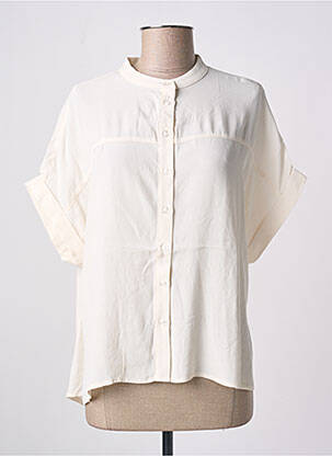 Chemisier manches courtes manches courtes beige SOAKED femme