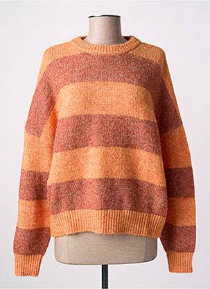 Pull stretch manches longues orange CULTURE femme