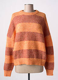 Pull stretch manches longues orange CULTURE femme