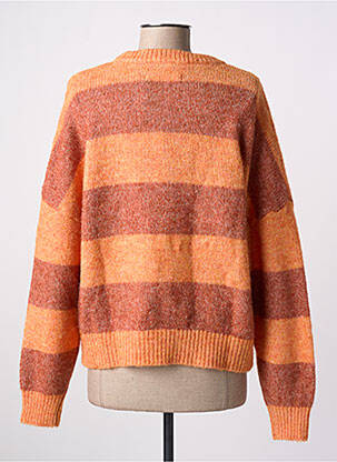 Pull stretch manches longues orange CULTURE femme