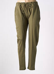 Pantalon chino tissage popeline taille normale vert CULTURE femme