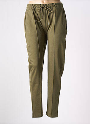 Pantalon chino tissage popeline taille normale vert CULTURE femme
