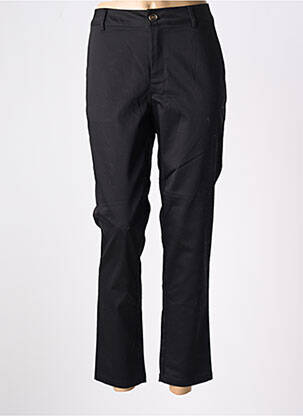 Pantalon chino tissage popeline taille normale noir CULTURE femme