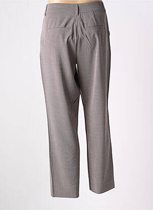 Pantalon droit tissage popeline taille normale marron CULTURE femme
