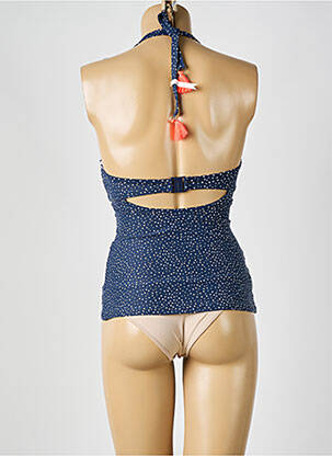 Top de bain bretelles élastiquées amovibles bleu ESPRIT femme