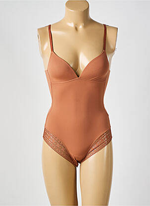 Body lingerie effet matière satinée marron ESPRIT femme