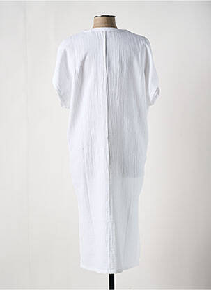 Robe mi-longue manches courtes manches courtes blanc ESPRIT femme