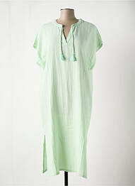 Robe mi-longue manches courtes manches courtes vert ESPRIT femme