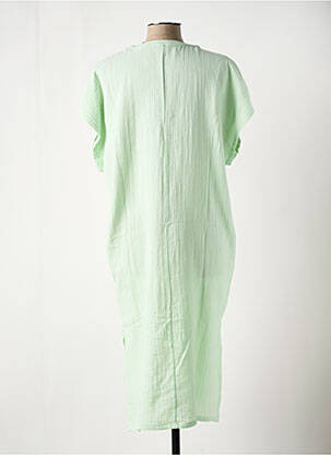 Robe mi-longue manches courtes manches courtes vert ESPRIT femme