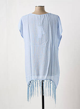Tunique manches courtes coupe fluide bleu LINGADORE femme