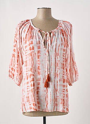 Blouse imprimé fantaisie manches 3/4 orange LINGADORE femme
