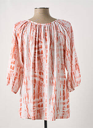 Blouse imprimé fantaisie manches 3/4 orange LINGADORE femme
