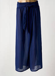 Pantalon large coupe fluide bleu LINGADORE femme