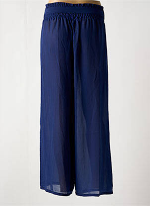 Pantalon large coupe fluide bleu LINGADORE femme
