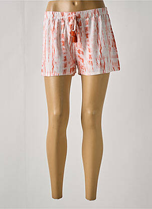 Short coupe droite orange LINGADORE femme