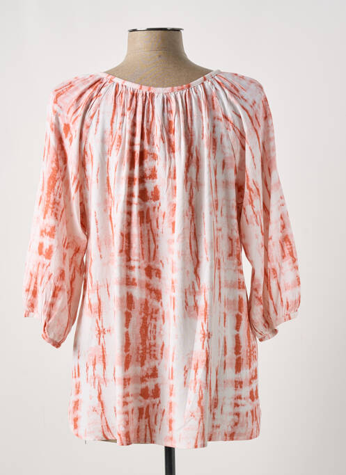 Blouse imprimé fantaisie manches 3/4 orange LINGADORE femme