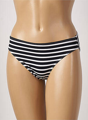 Bas de maillot de bain imprimé rayures culotte noir ESPRIT femme