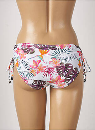 Bas de maillot de bain imprimé tie and dye culotte blanc LINGADORE femme