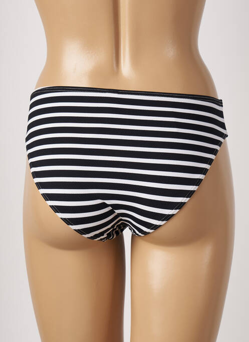 Bas de maillot de bain imprimé rayures culotte noir ESPRIT femme