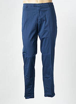 Pantalon chino fermeture zippée sous rabat avec crochet taille normale bleu STRELLSON homme