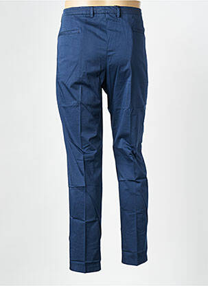 Pantalon chino fermeture zippée sous rabat avec crochet taille normale bleu STRELLSON homme