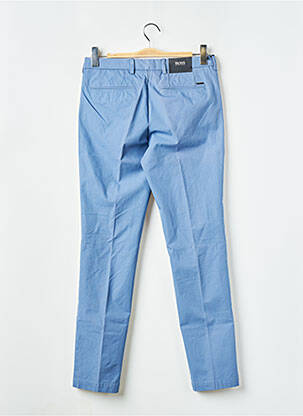 Pantalon chino fermeture zippée sous rabat avec crochet taille normale bleu HUGO BOSS homme