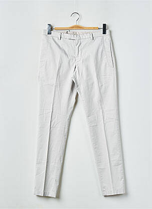 Pantalon chino fermeture zippée sous rabat avec crochet taille normale gris STRELLSON homme