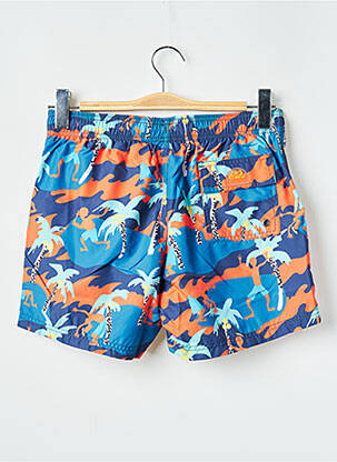 Short de bain effet matière satinée bleu SUNDEK garçon