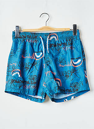 Short de bain effet matière satinée bleu SUNDEK garçon