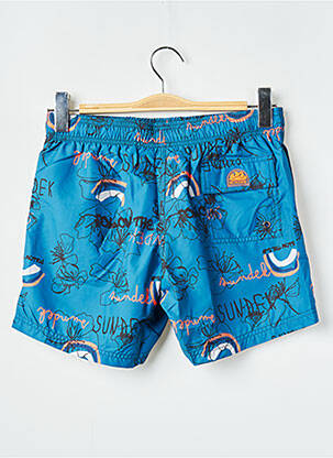 Short de bain effet matière satinée bleu SUNDEK garçon