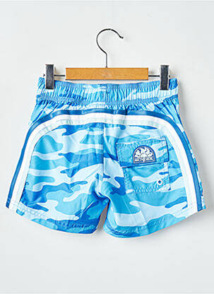 Short de bain effet matière satinée bleu SUNDEK garçon