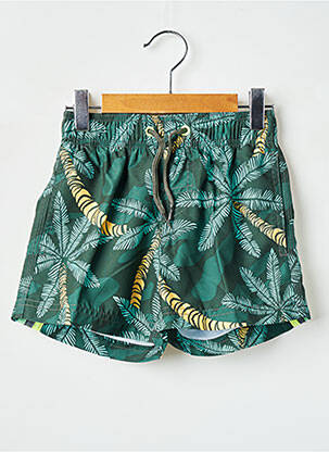 Short de bain effet matière satinée vert SUNDEK garçon