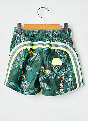 Short de bain effet matière satinée vert SUNDEK garçon