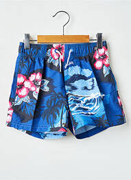 Short de bain effet matière satinée bleu SUNDEK garcon