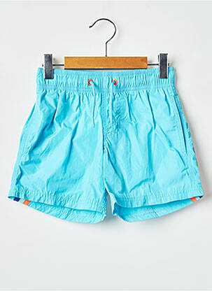 Short de bain effet matière satinée bleu SUNDEK garçon