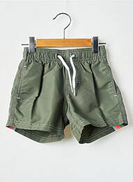 Short de bain effet matière satinée vert SUNDEK garcon