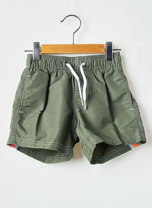 Short de bain effet matière satinée vert SUNDEK garcon