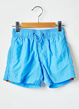 Short de bain effet matière satinée bleu SUNDEK garcon