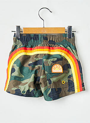 Short de bain imprimé camouflage vert SUNDEK garçon