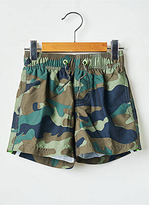 Short de bain imprimé camouflage vert SUNDEK garçon