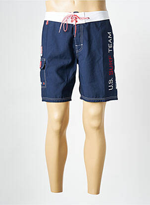 Short de bain tissage popeline bleu SUNDEK homme