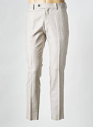Pantalon slim tissage chiné taille normale beige HUGO BOSS homme