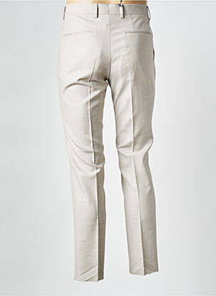 Pantalon slim tissage chiné taille normale beige HUGO BOSS homme