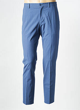 Pantalon slim taille à pinces taille haute bleu HUGO BOSS homme