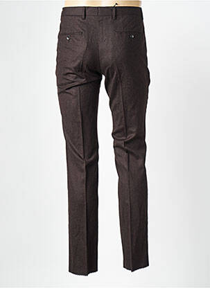 Pantalon slim tissage chiné taille normale marron HUGO BOSS homme