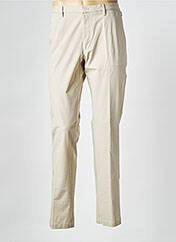 Pantalon HUGO BOSS Femme - Coton Blanc Rayé Beige, Taille Basse 38