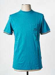 T-shirt coupe cintrée manches courtes bleu SUNDEK homme