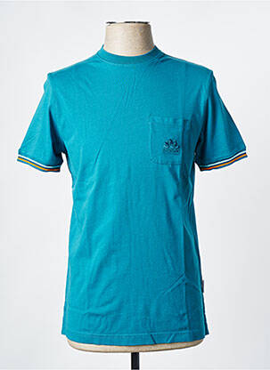 T-shirt coupe cintrée manches courtes bleu SUNDEK homme